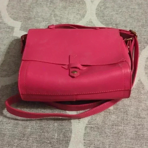 Pink Leather Crossbody Bag IIIBeCa by Joy Gryson - Picture 2 of 9